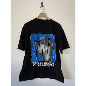 Nipsey Hussle Shirt Crenshaw Rap Rapper Black Graphic Music Tee XL